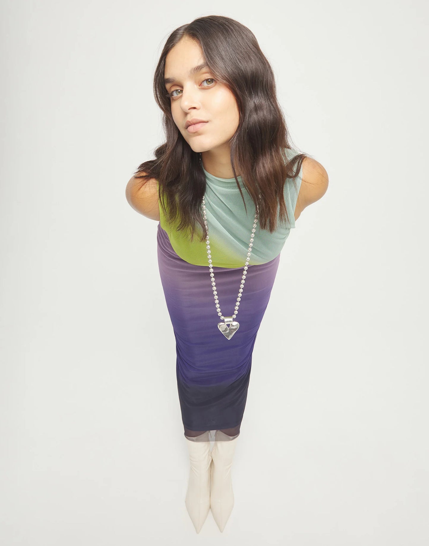 Beat - Long Necklace with beads & heart