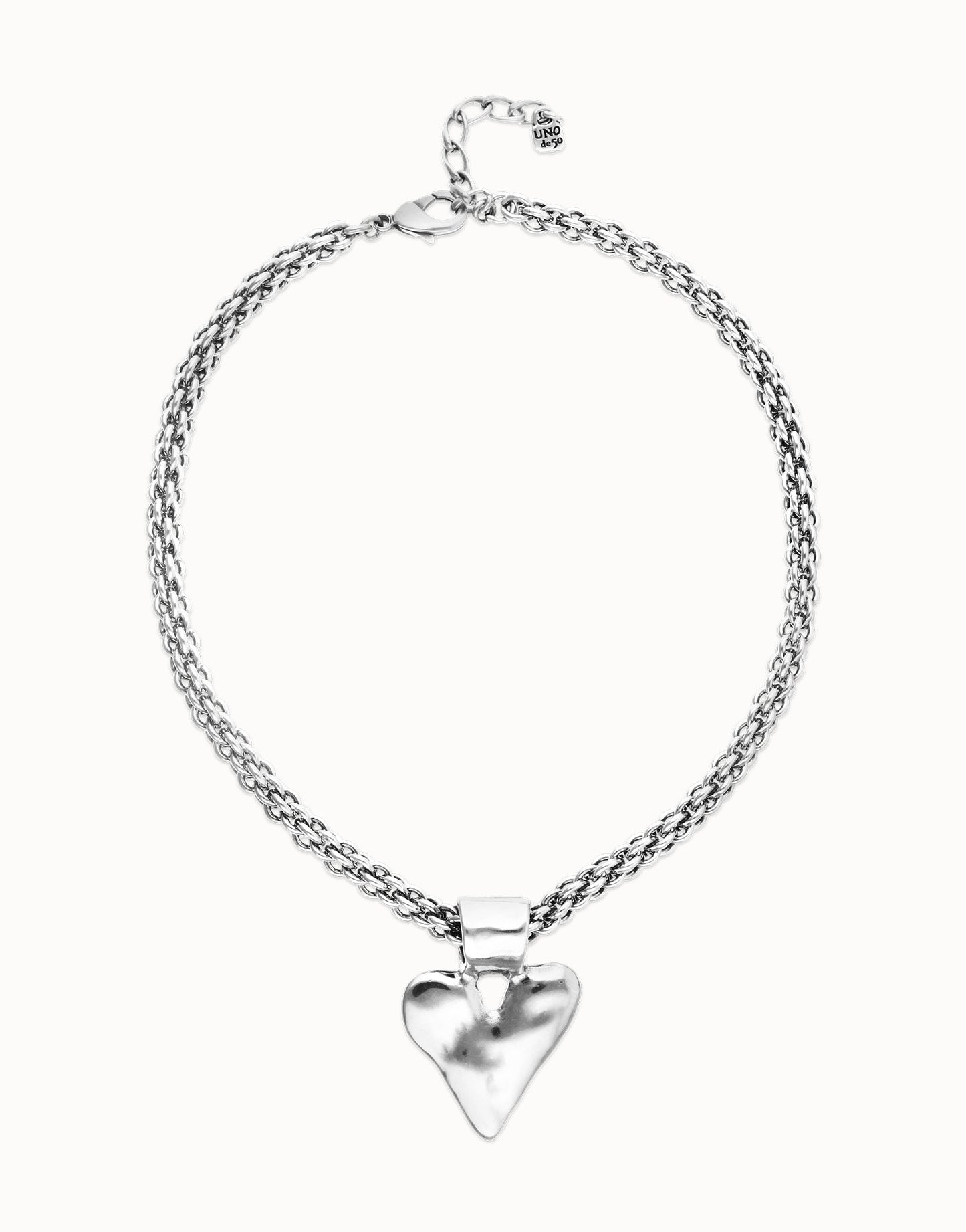 Beat - Necklace with Thick Chain and Heart Detail