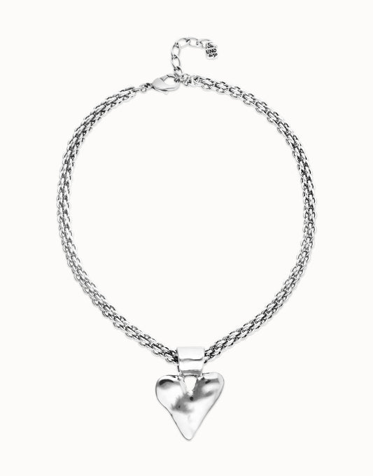 Beat - Necklace with Thick Chain and Heart Detail