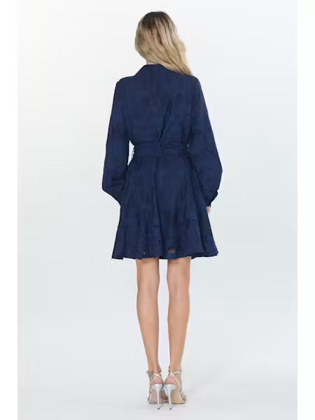 Serane Embroidered Lace Shirt  Dress