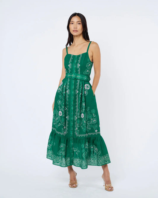 Esme Printed Button Down Maxi Dress