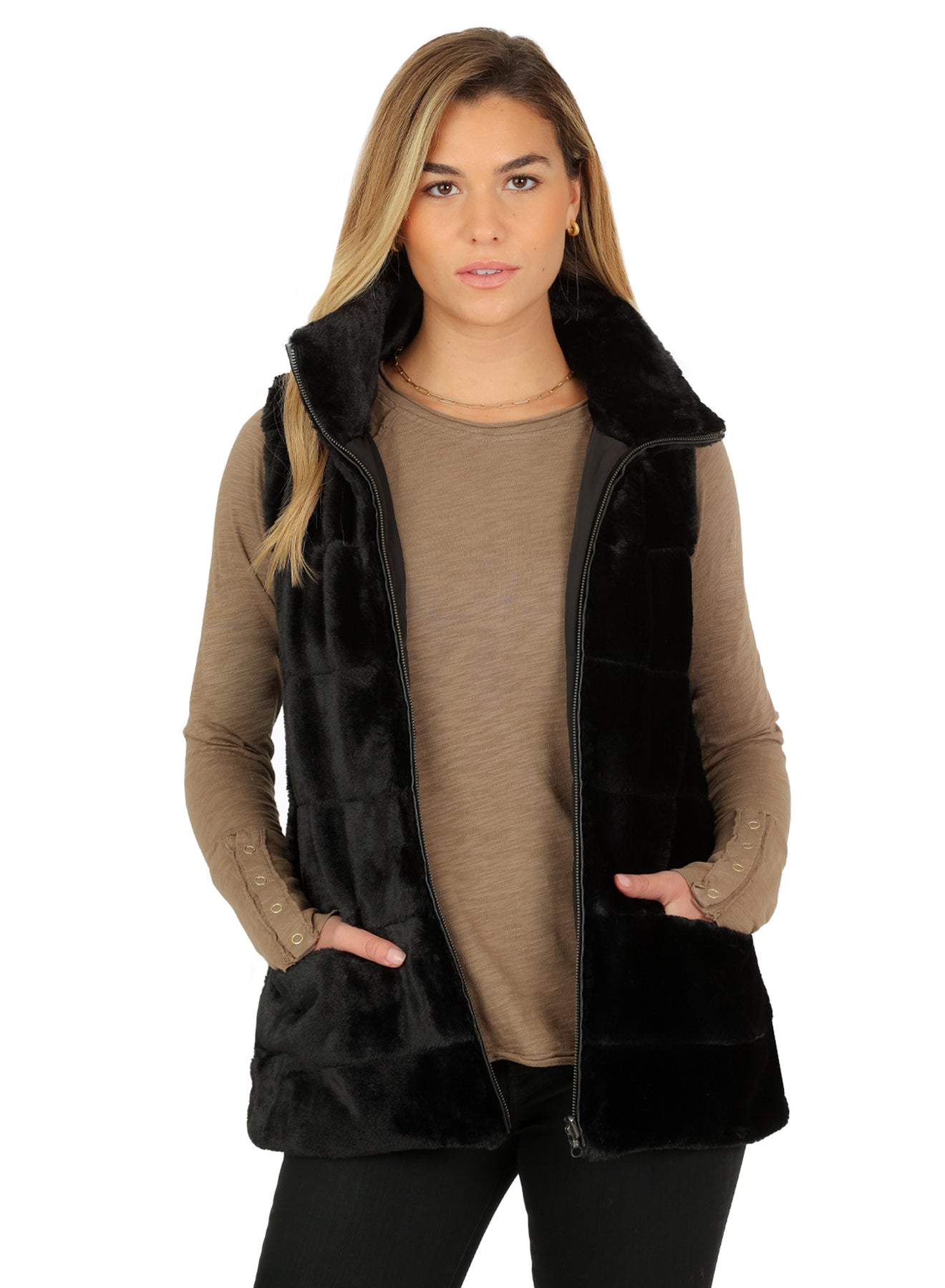 Fur Love Long Reversible Vest