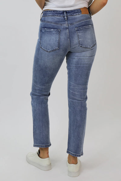 Blaire Hi Rise Ankle Slim Straight Jeans