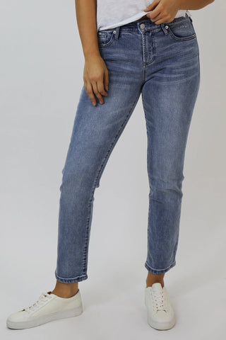 Blaire Hi Rise Ankle Slim Straight Jeans