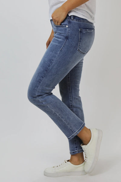 Blaire Hi Rise Ankle Slim Straight Jeans
