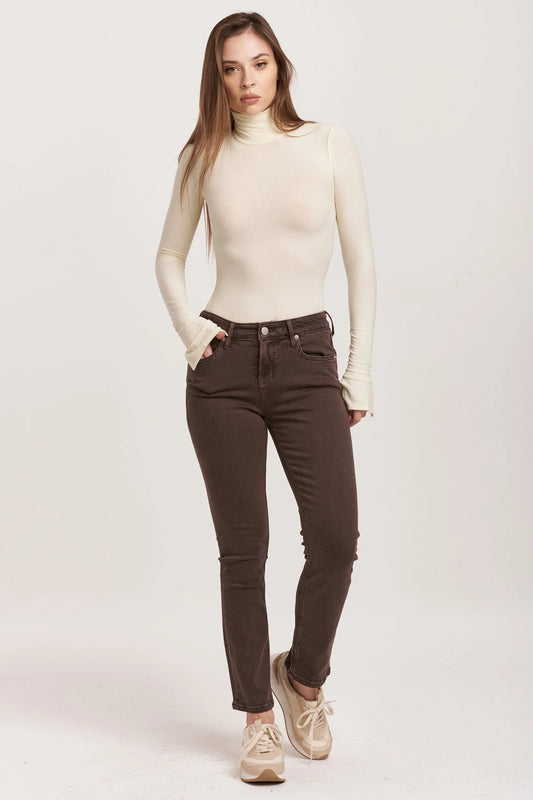 Blaire Mid-Rise Slim Straight Jeans