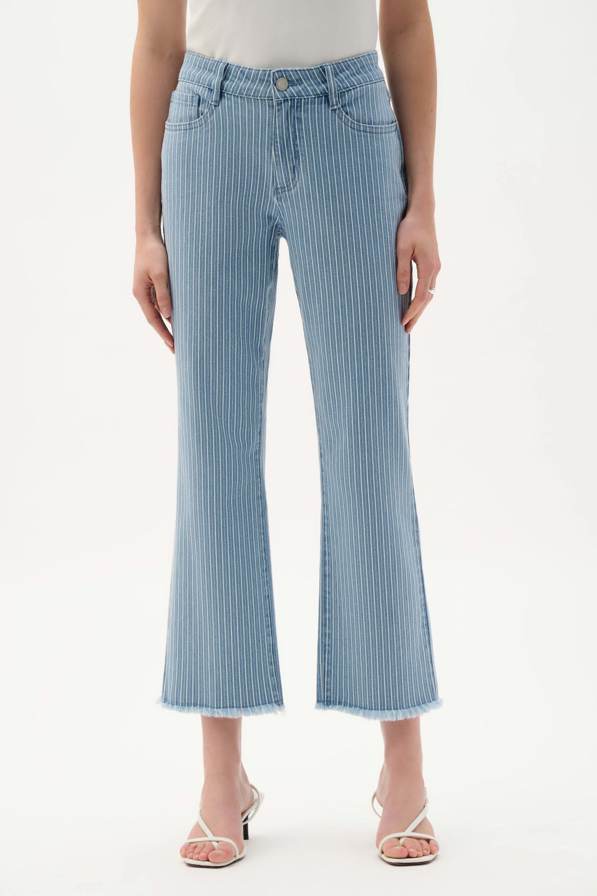 Denim Stripe Straight Jean