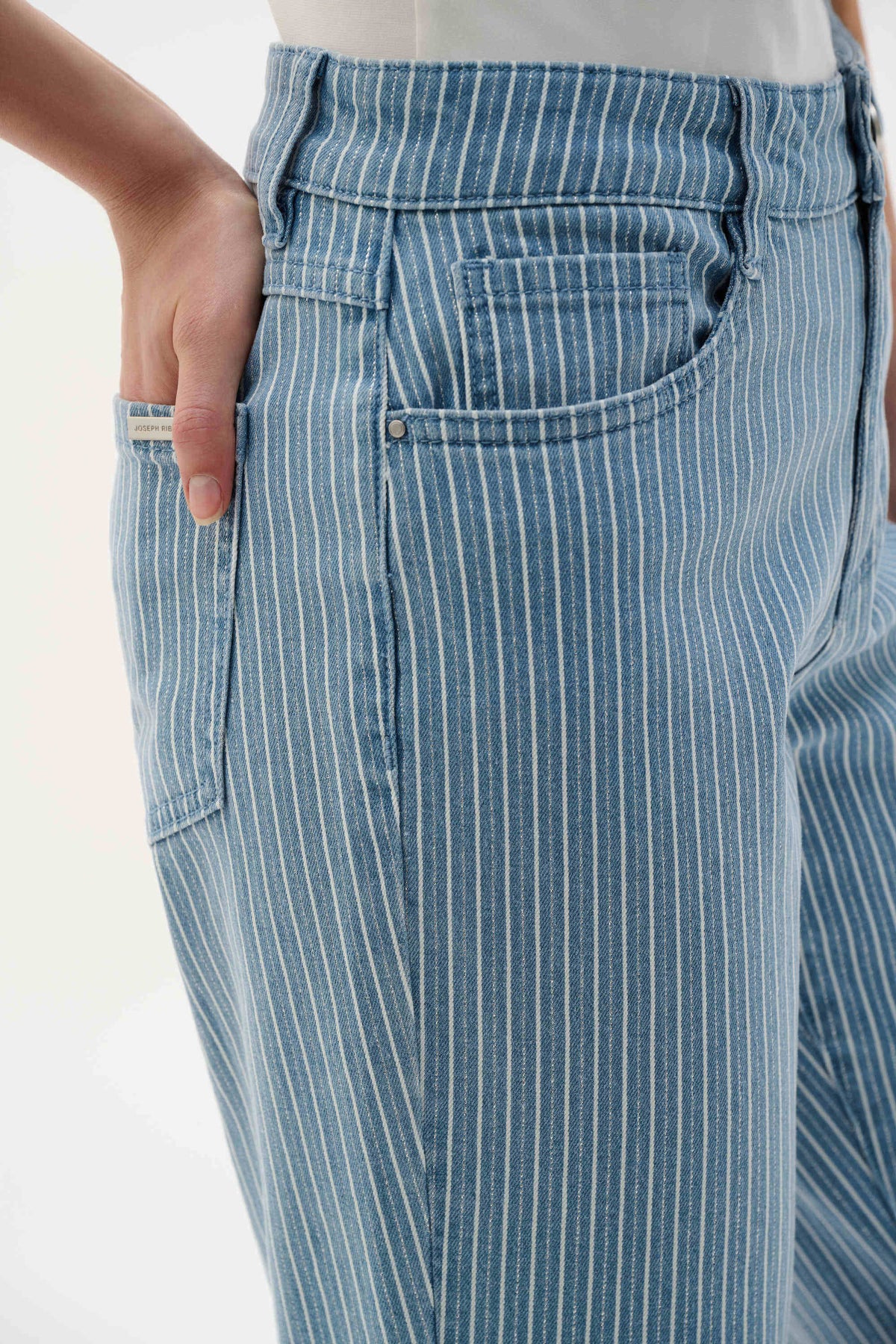 Denim Stripe Straight Jean