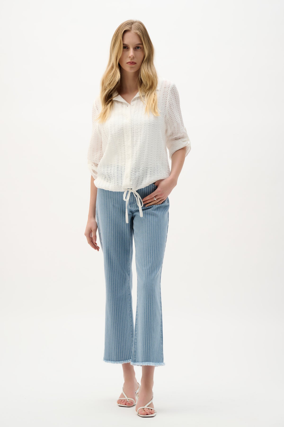 Denim Stripe Straight Jean