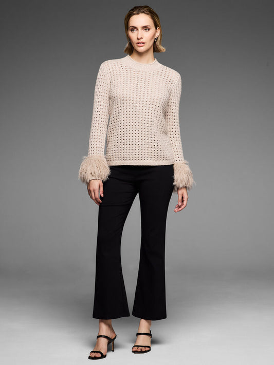 Party Cuff Pointelle Sweater