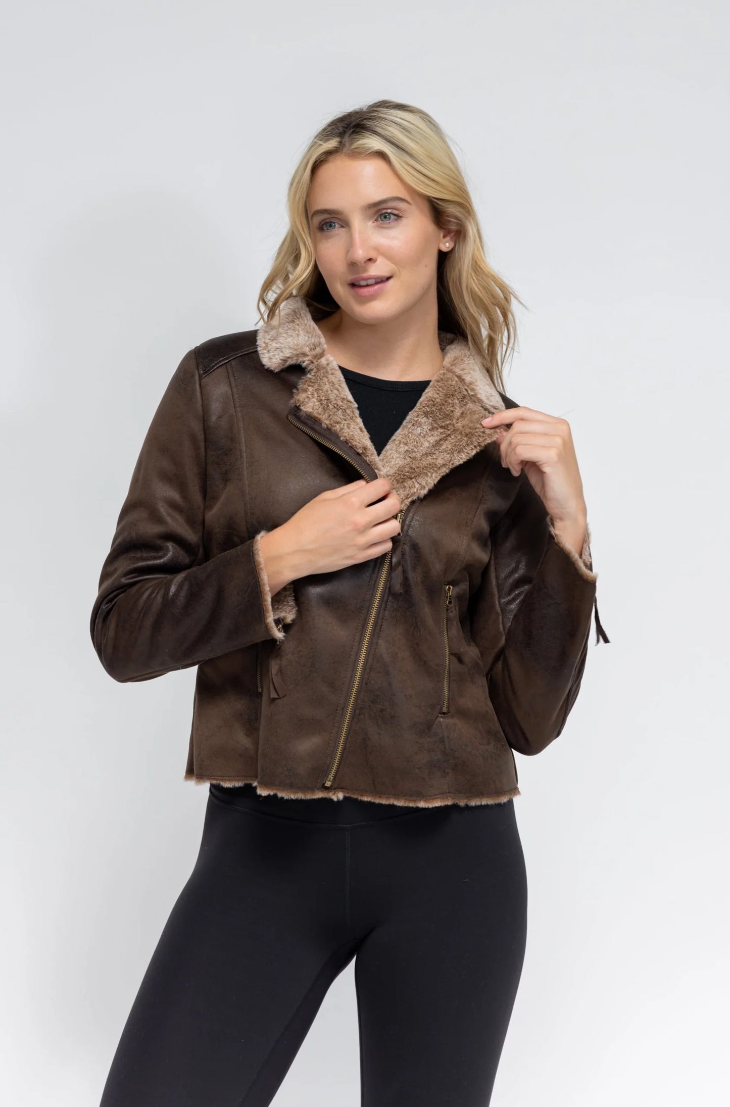 Chinchilla Lined Moto Jacket
