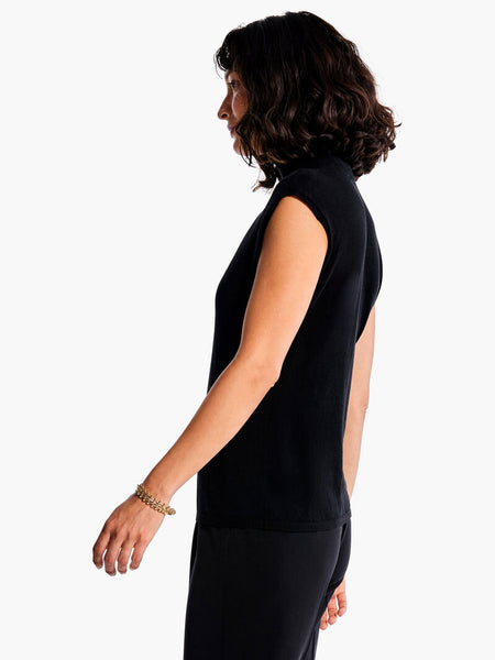 Sleeveless Turtleneck Sweater Tee