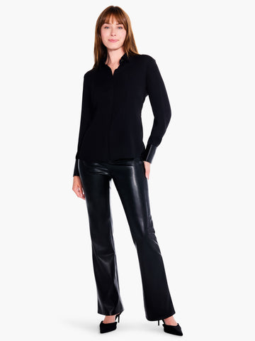 Faux Leather Bootcut Pant