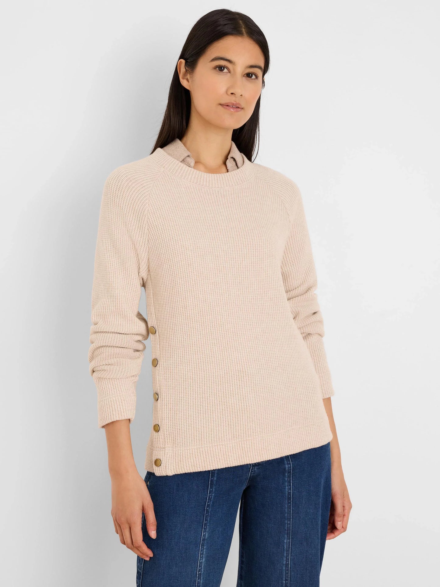 Side Button Waffle Top