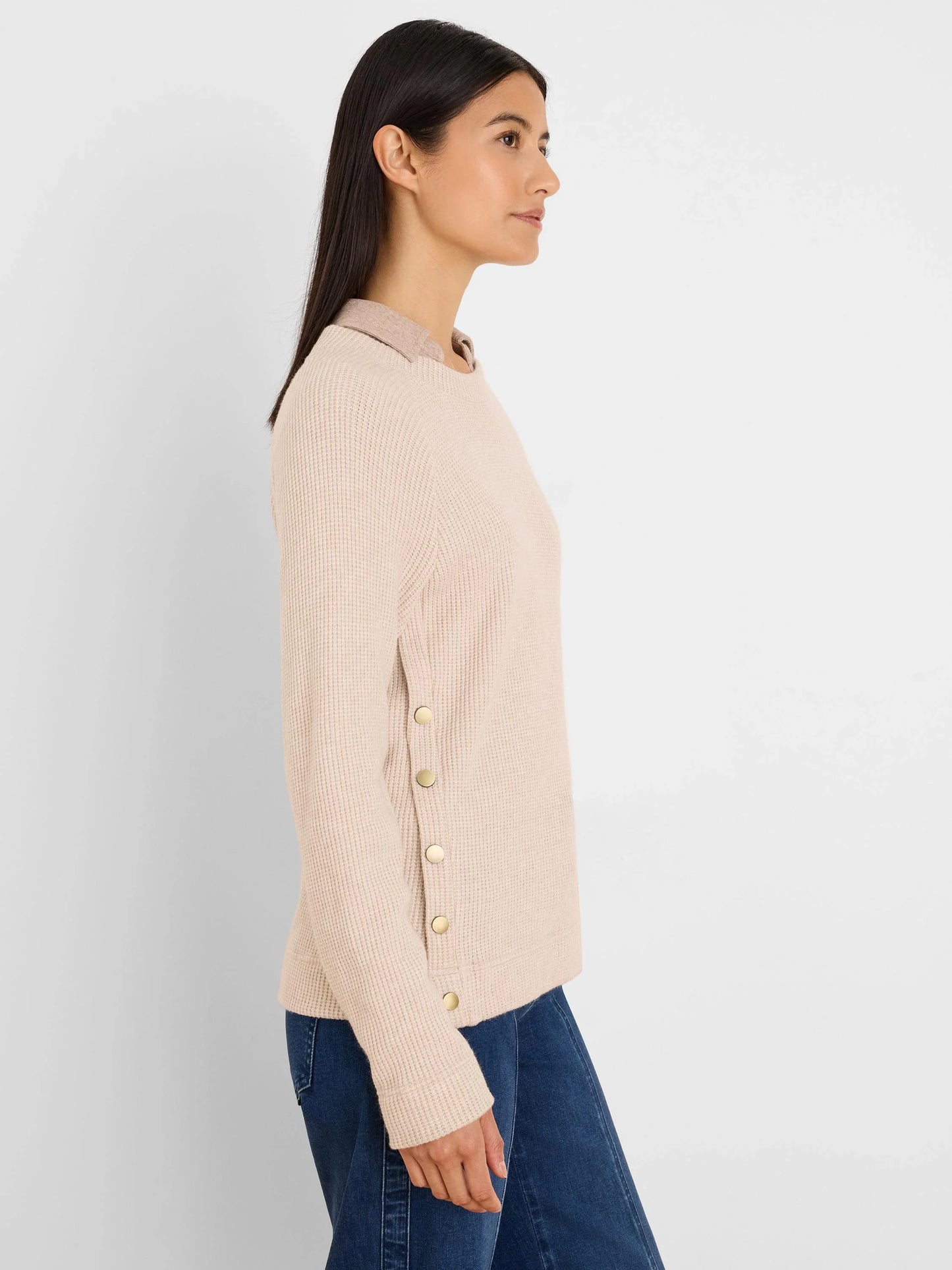 Side Button Waffle Top