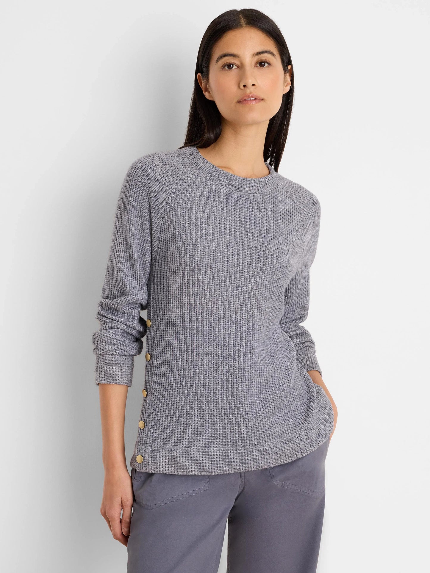 Side Button Waffle Top