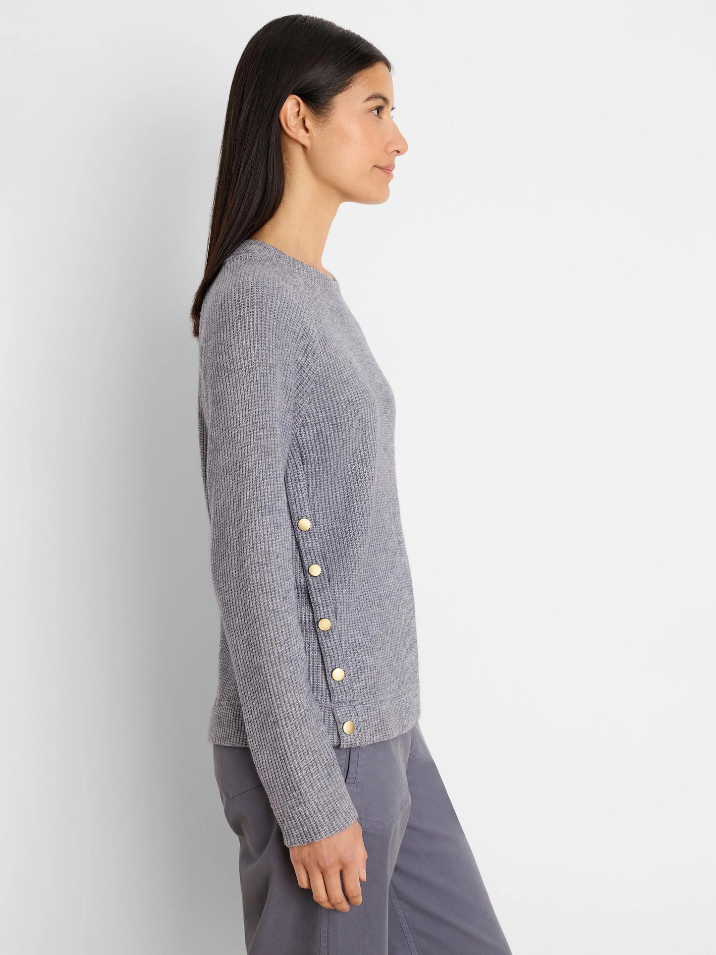 Side Button Waffle Top