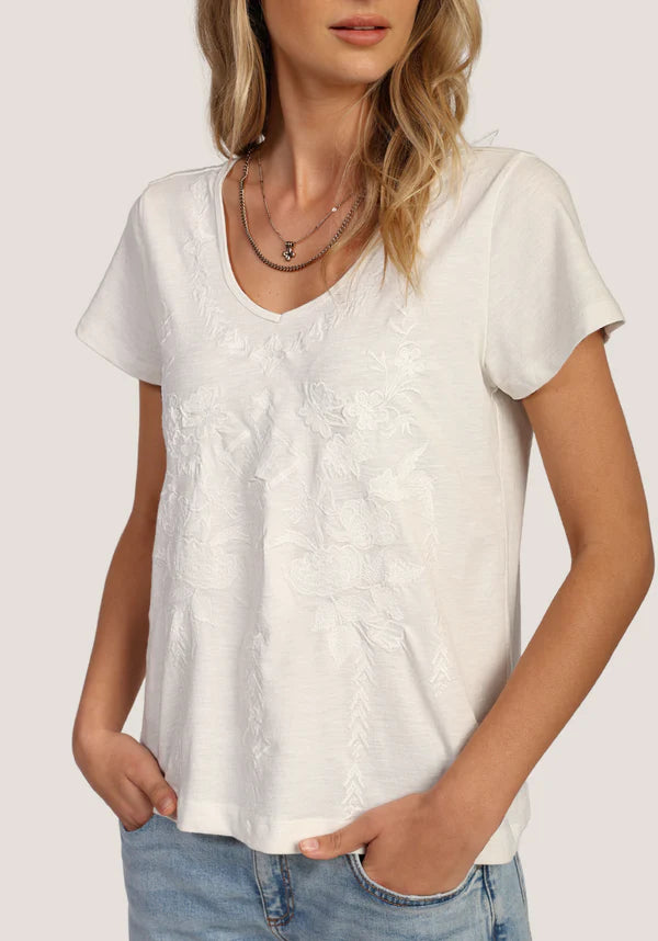 Brooke Embroidery Tee