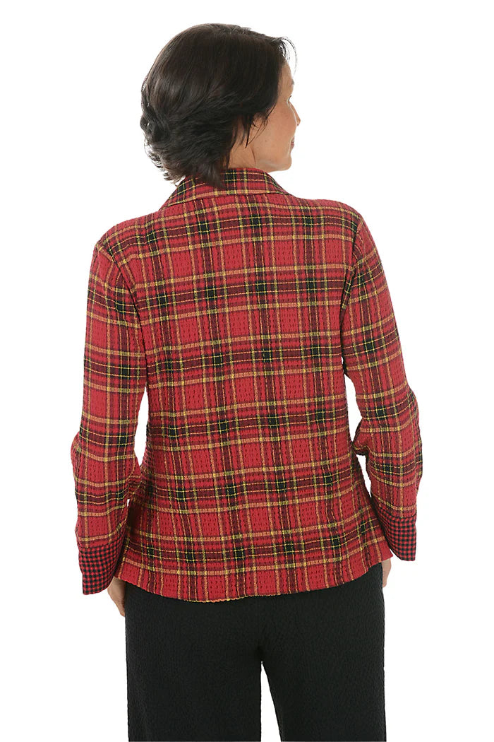 Girl Gone Plaid Mixed Pocket Shirt