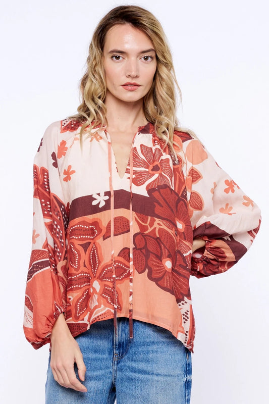 Gefina Printed Blouse