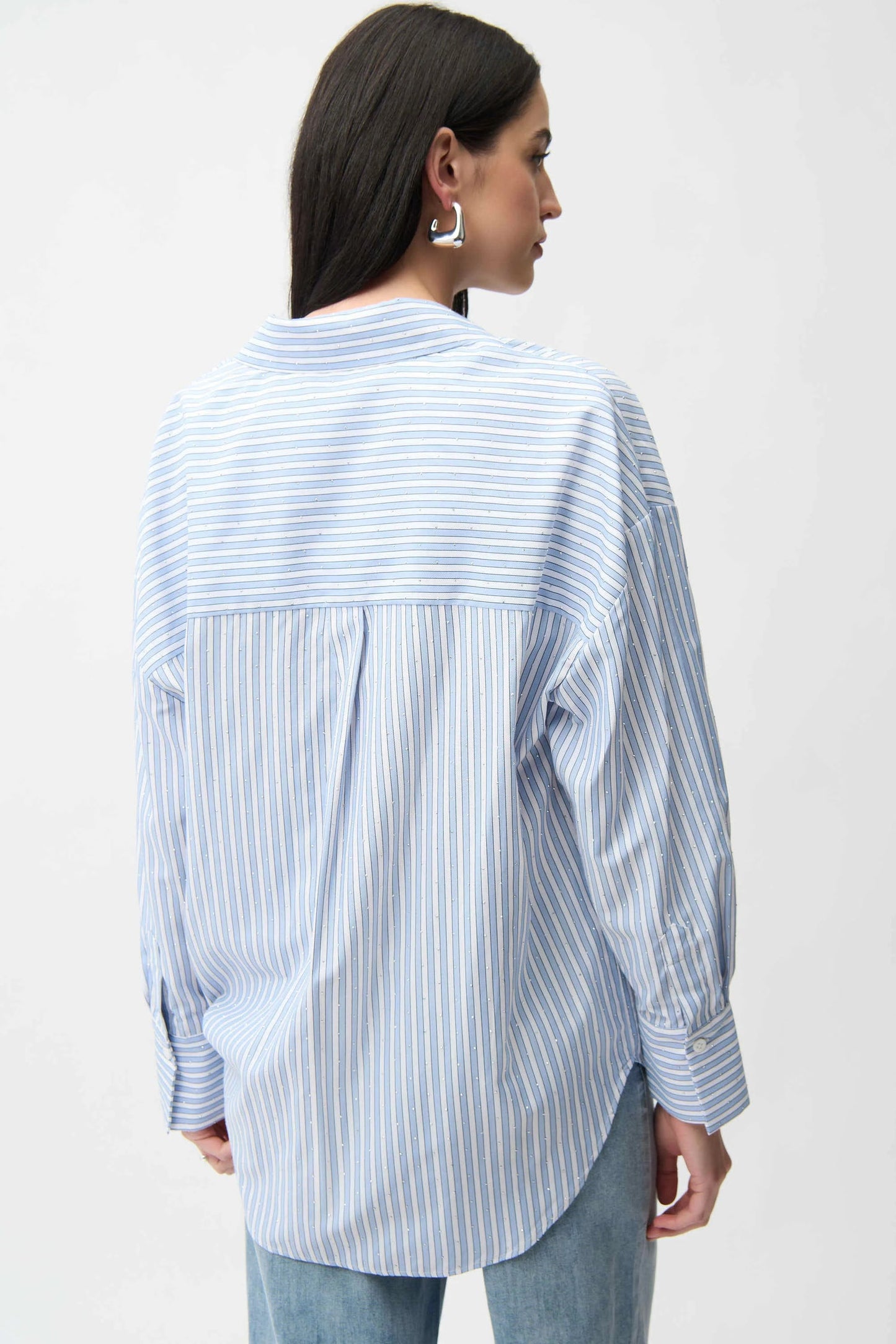Tencel Stripe Boxy Blouse
