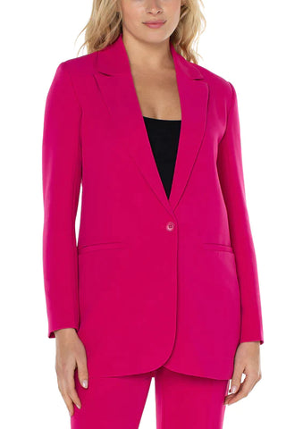 Button Front Boyfriend Blazer