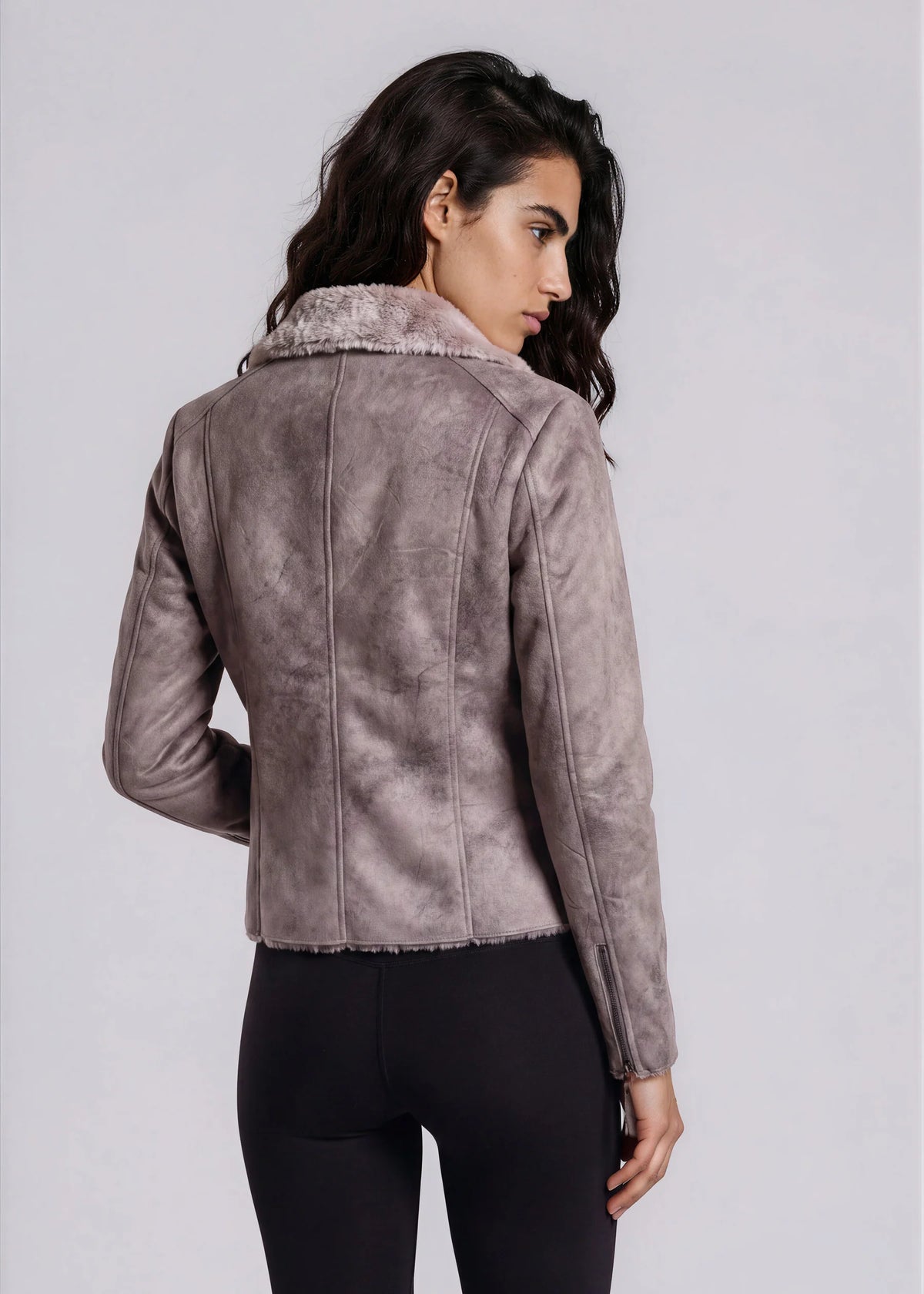 Chinchilla Lined Moto Jacket