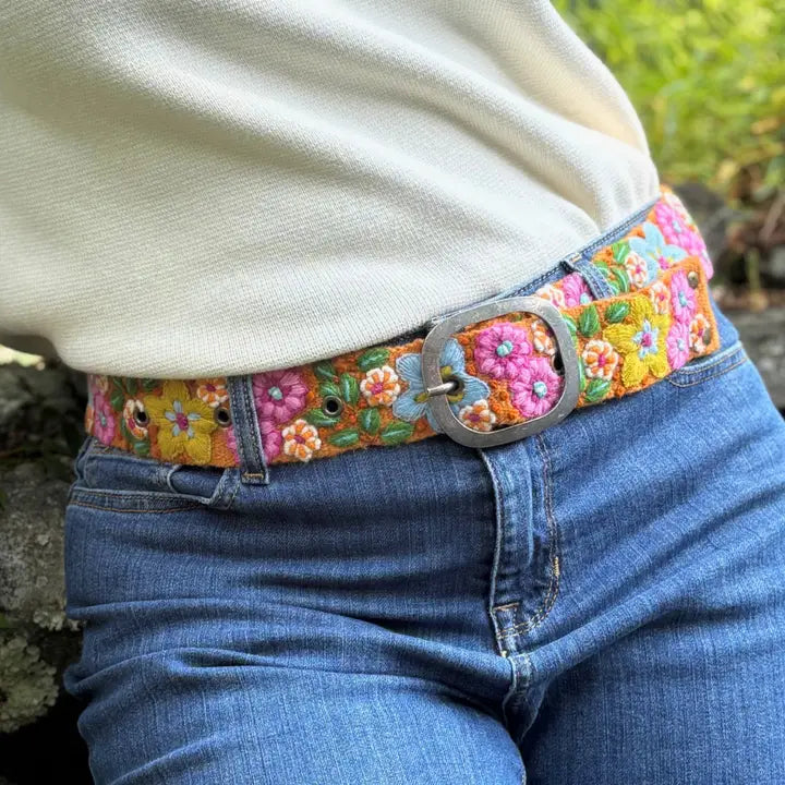 In the Garden Embroidered Belt
