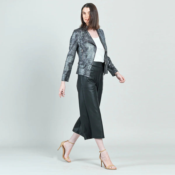 Liquid Leather Shimmer Biker Jacket