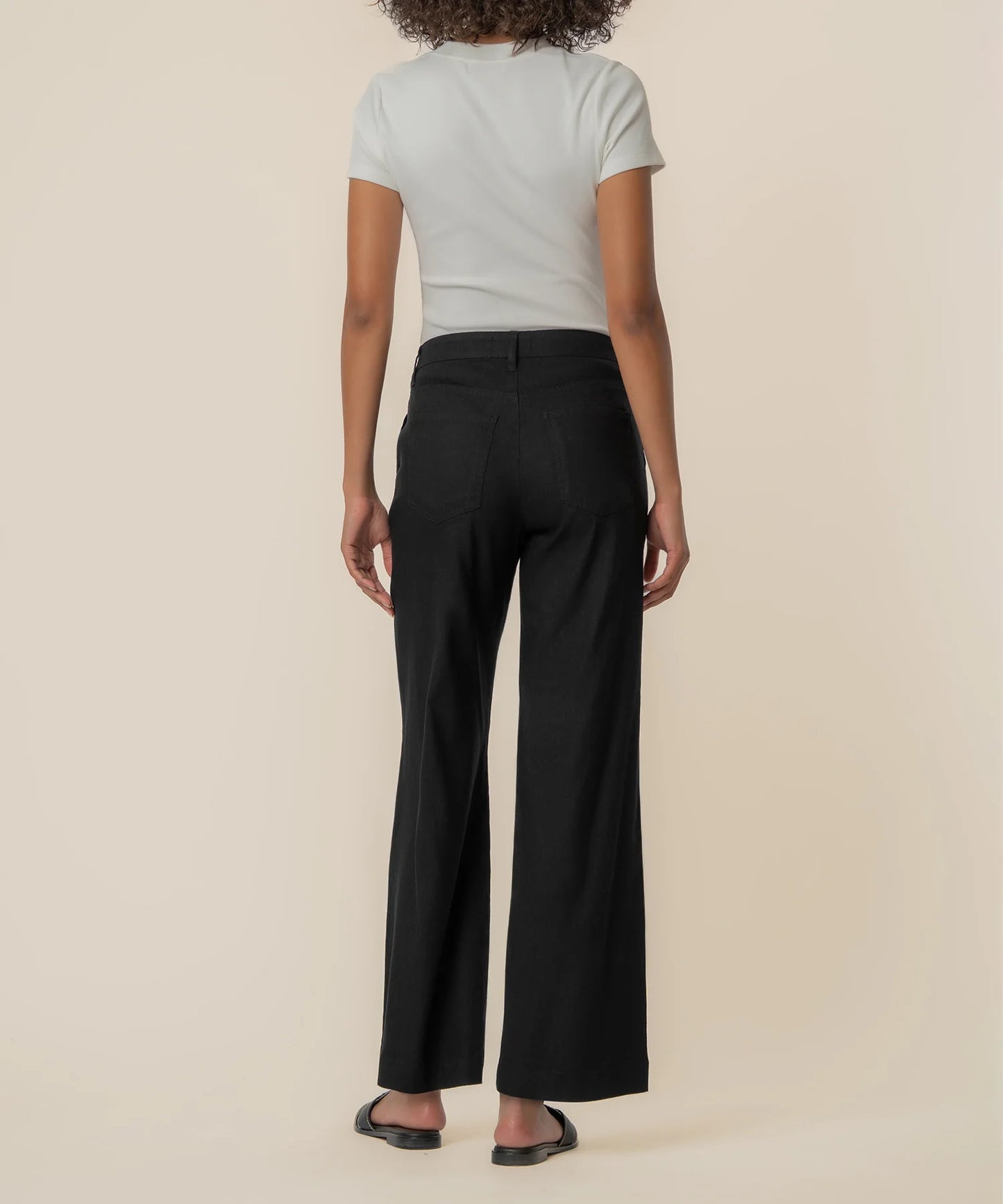 Meg Hi Rise Wide Leg Linen Pants