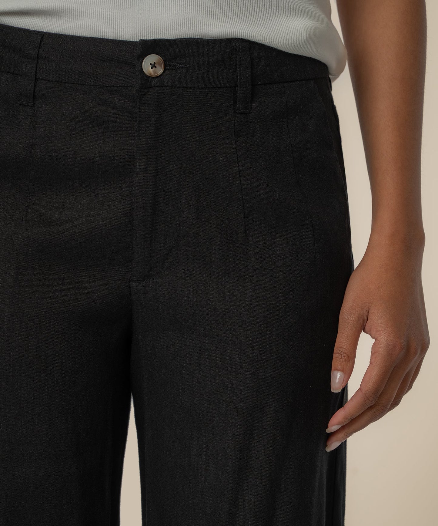 Meg Hi Rise Wide Leg Linen Pants