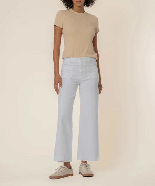 Meg High Rise Patch Pocket Wide Leg Jean