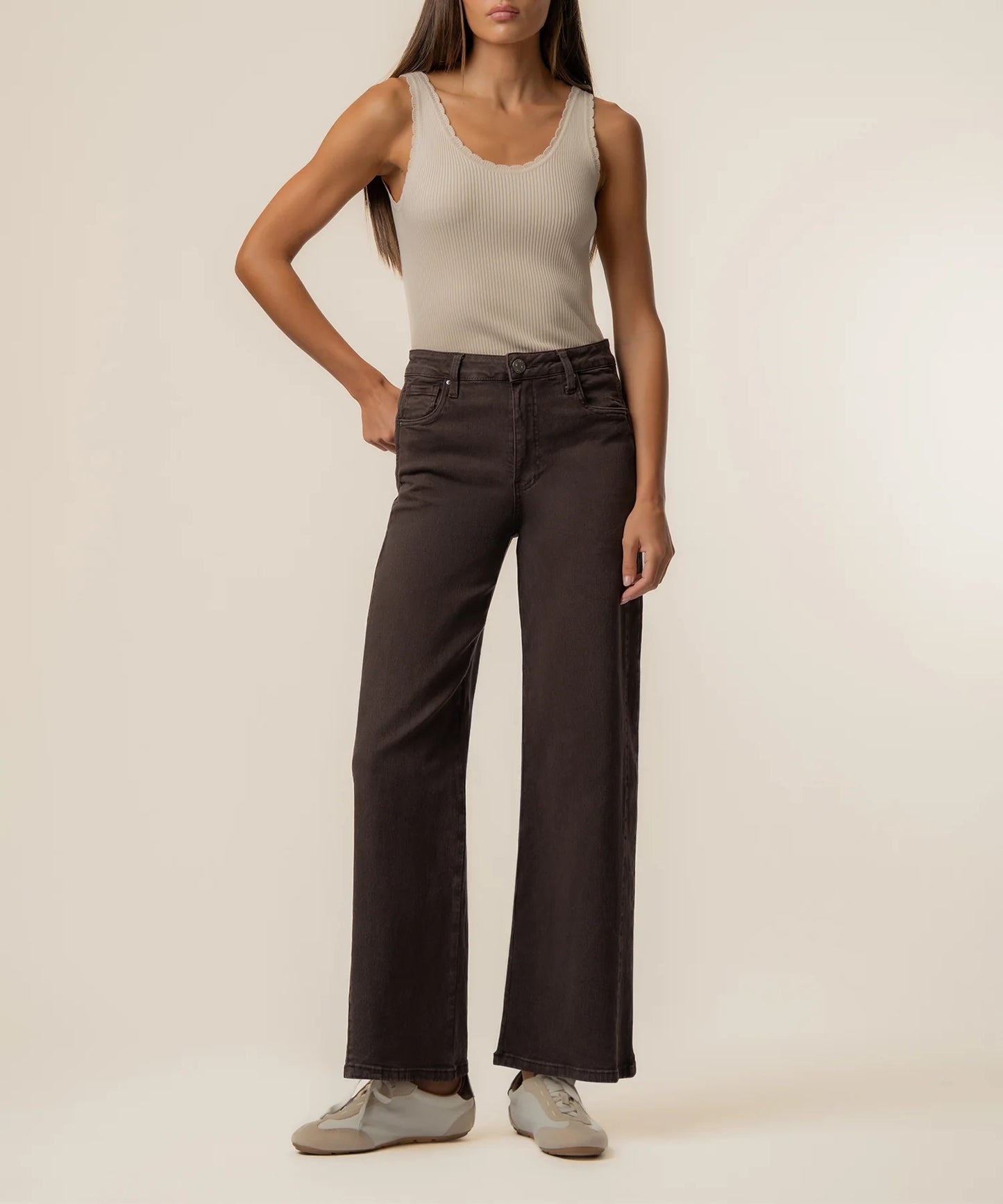Meg High Rise Wide Leg Jean