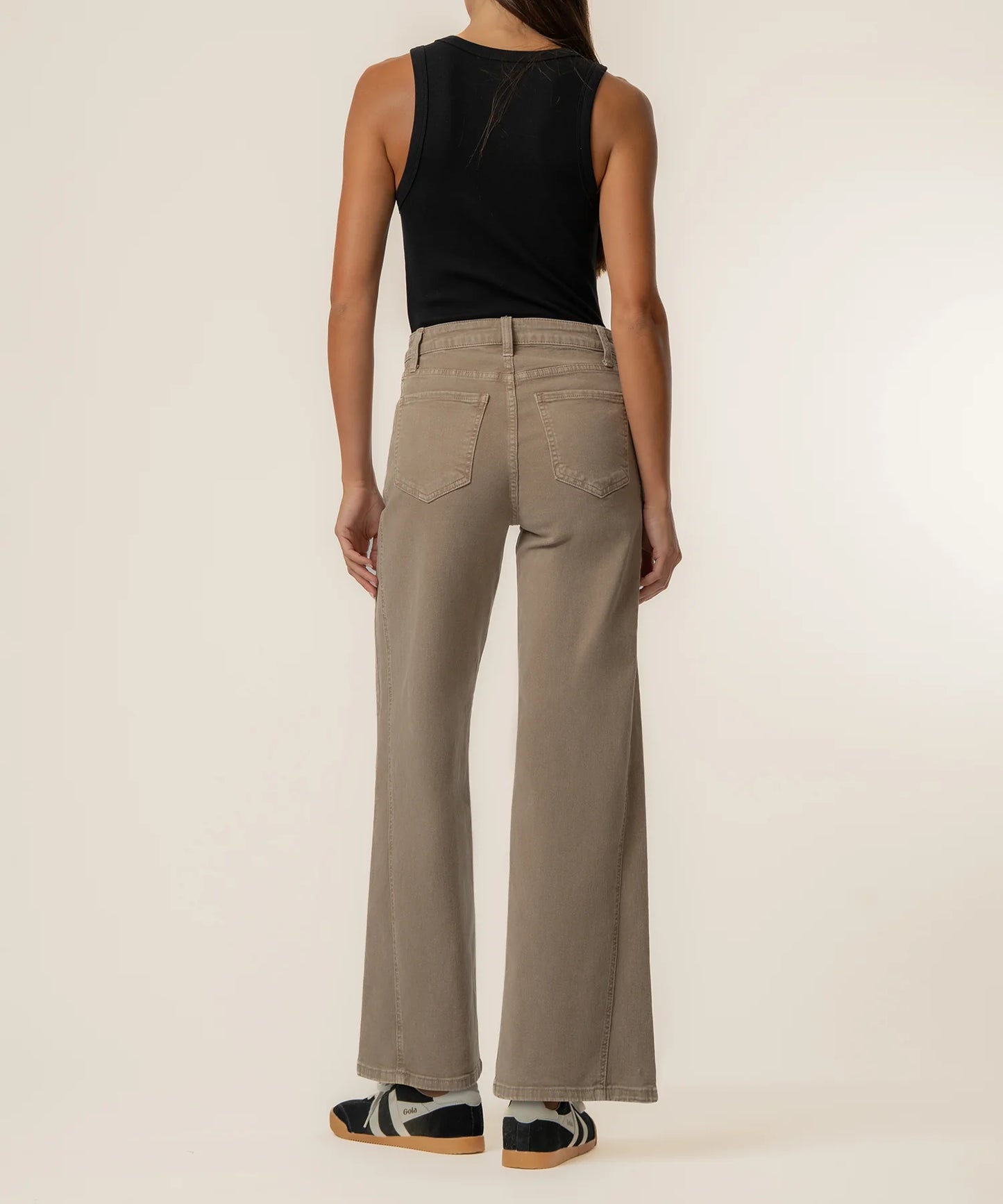 Meg Hi Rise Wide Leg Side Panel Jeans