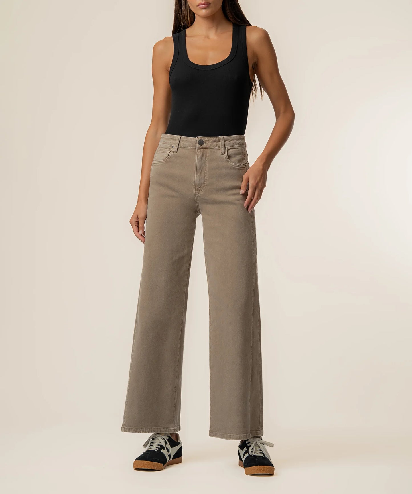 Meg Hi Rise Wide Leg Side Panel Jeans