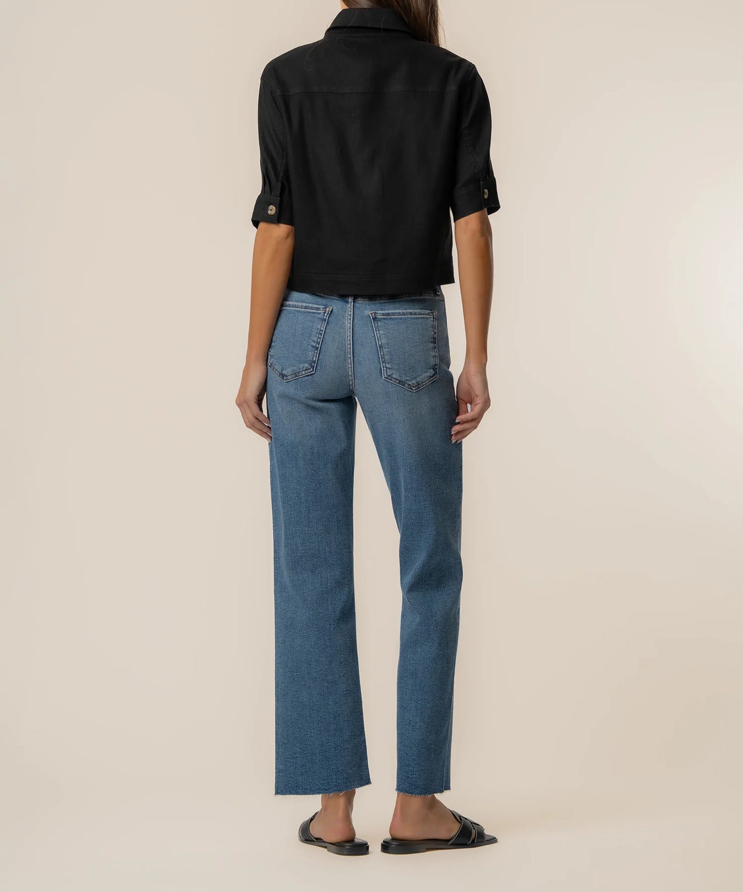 Finly Short Sleeve Linen Jacket