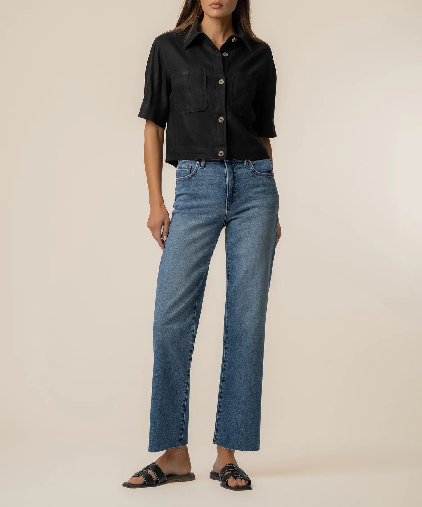 Finly Short Sleeve Linen Jacket