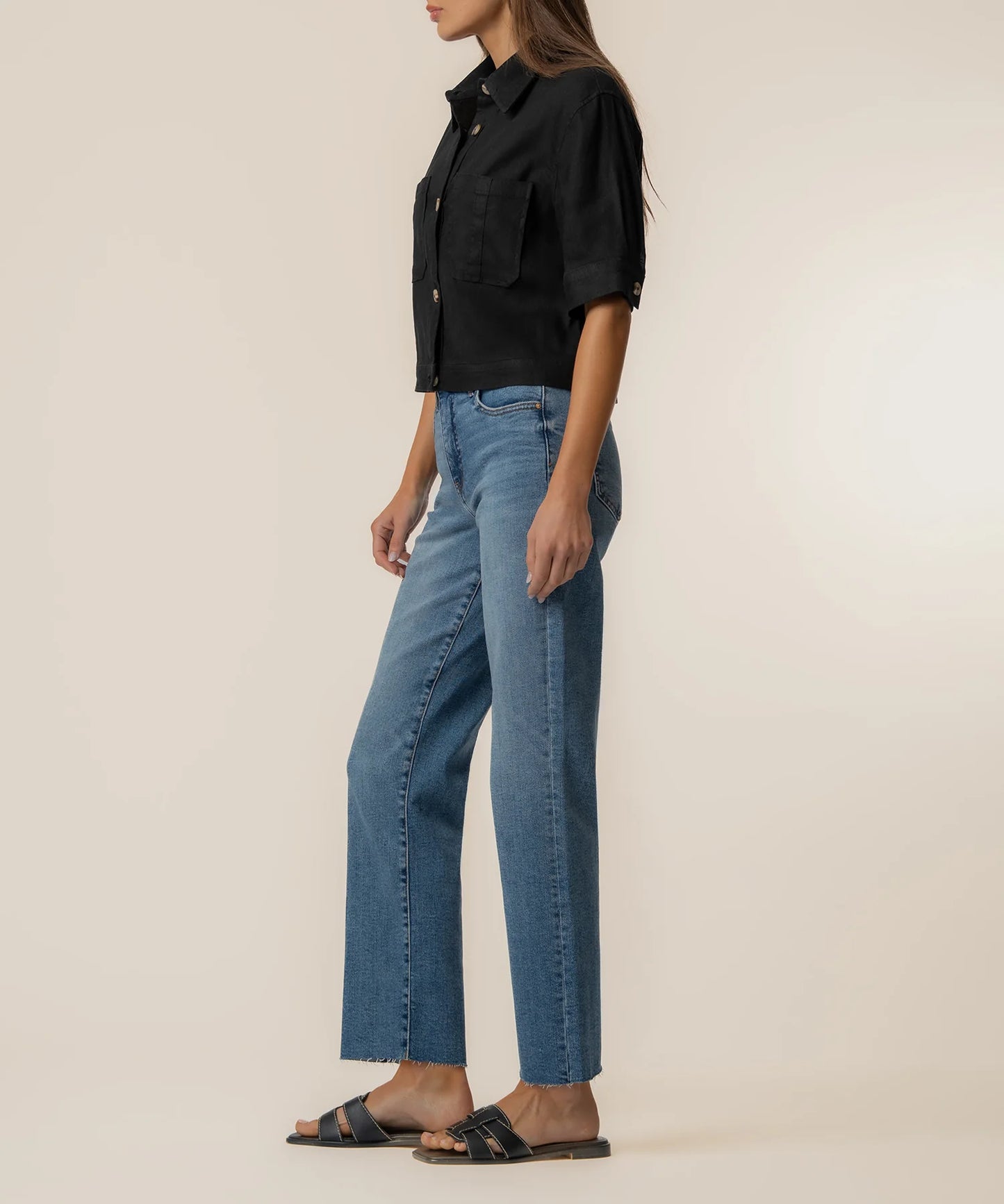 Finly Short Sleeve Linen Jacket