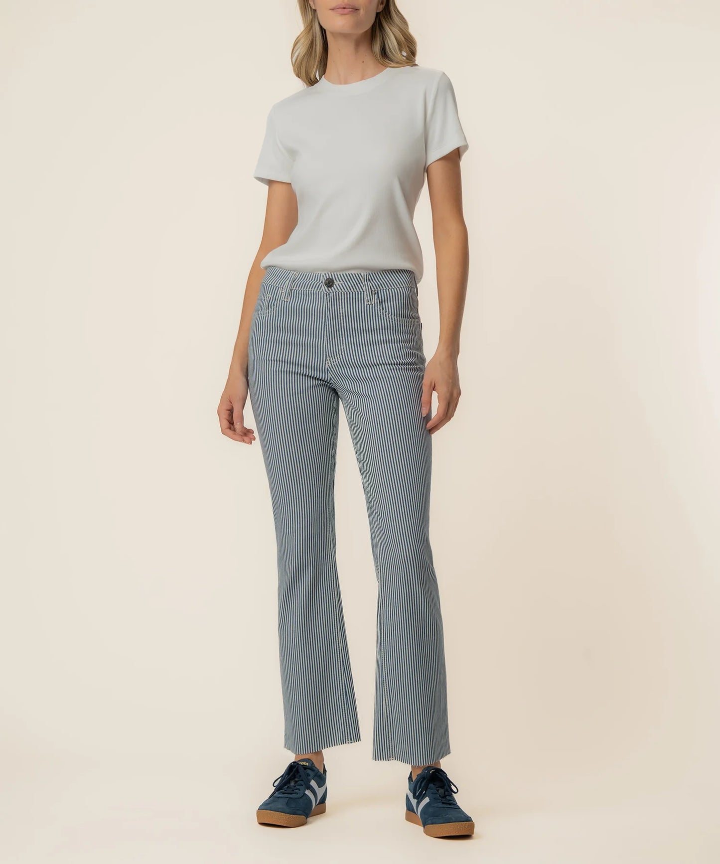 Kelsey High Rise Fab Ab Ankle Flare Jeans