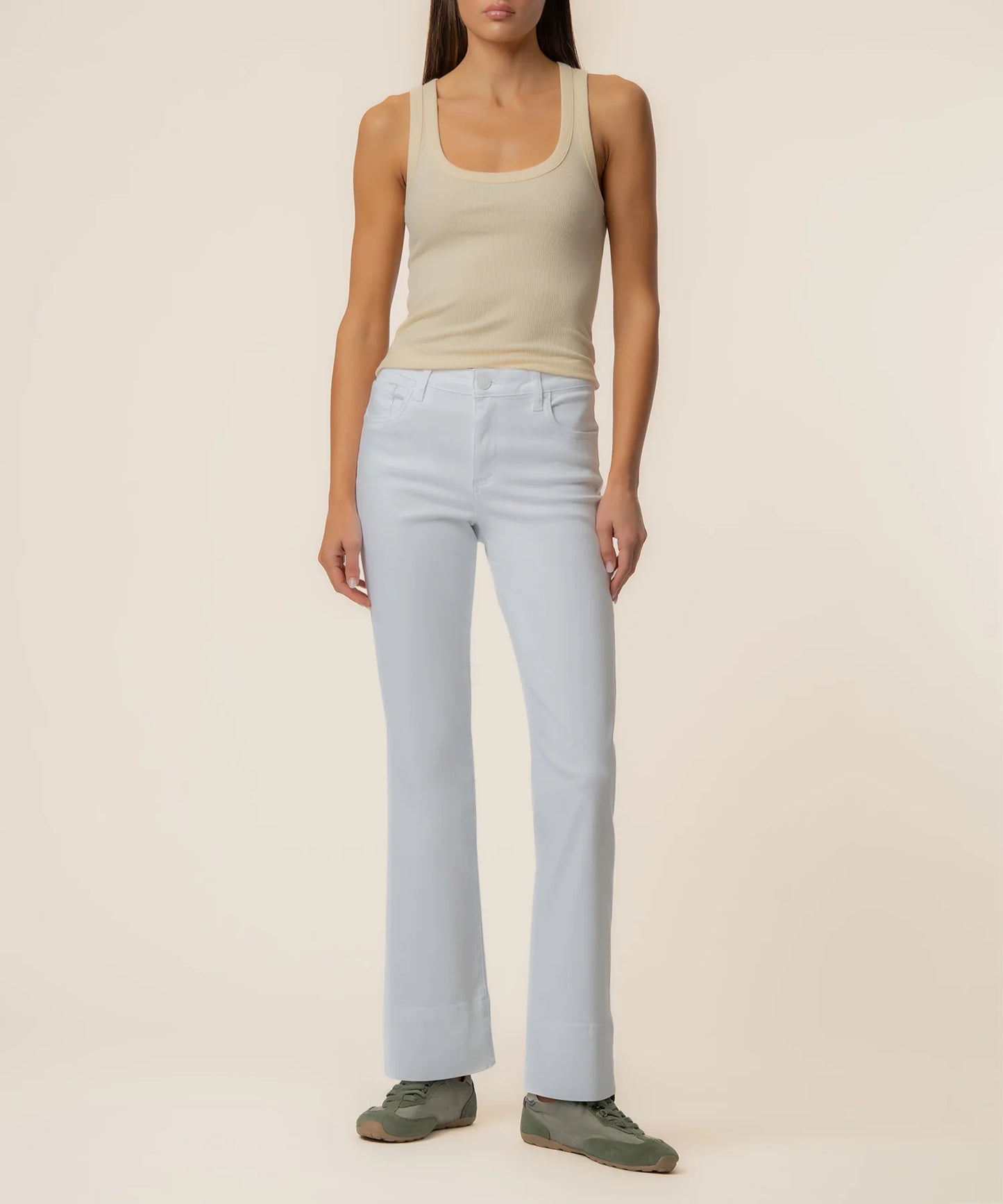 Kelsey Mid Rise Kick Flare with Wide Hem