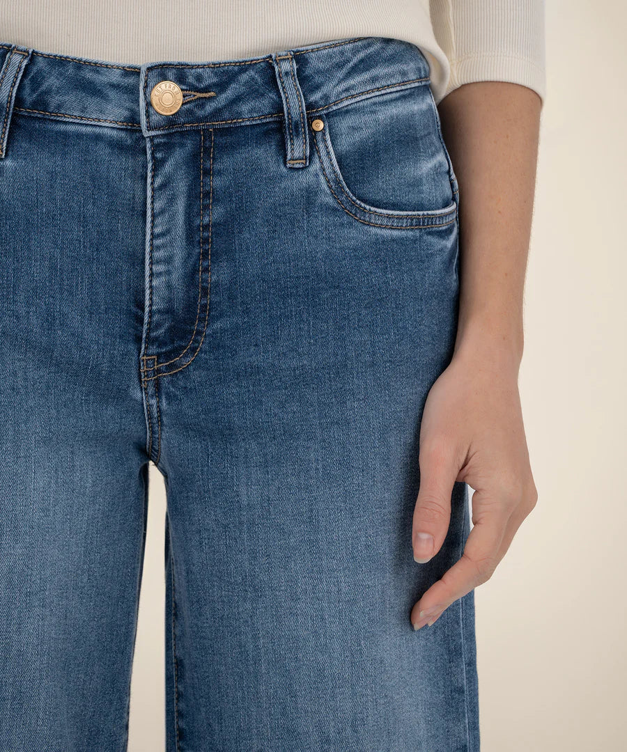 Maya High Rise Fab Ab Wide Leg Jean