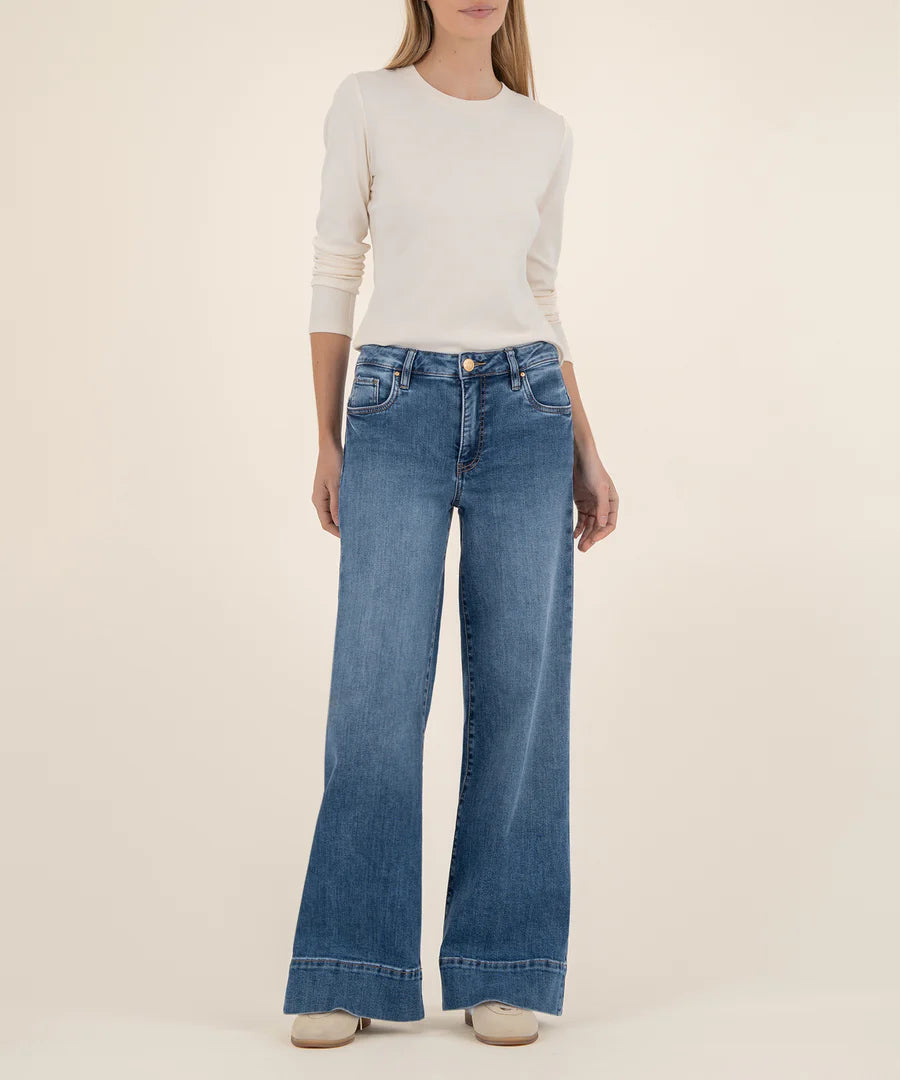 Maya High Rise Fab Ab Wide Leg Jean