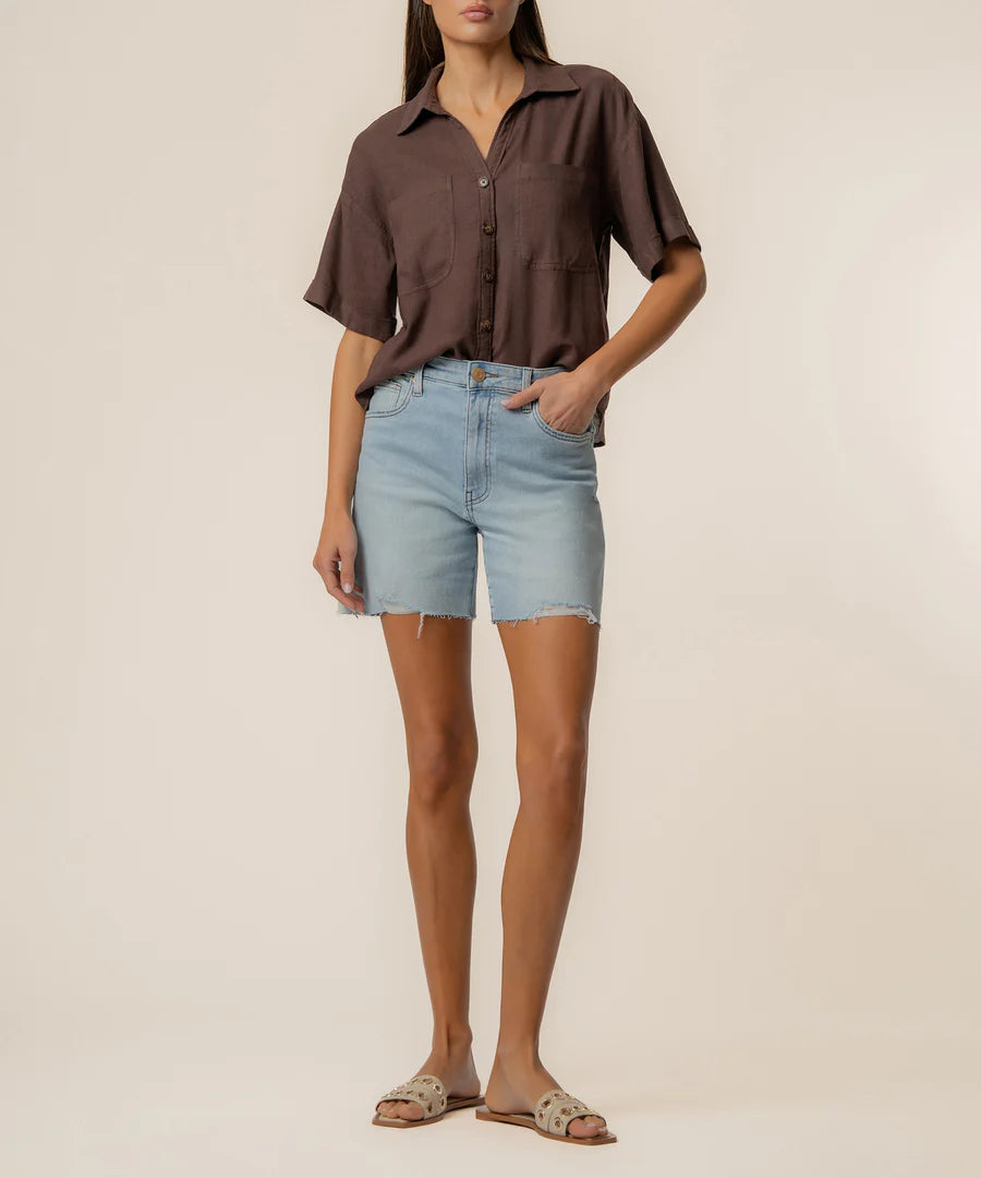Brianna Boxy Linen Shirt