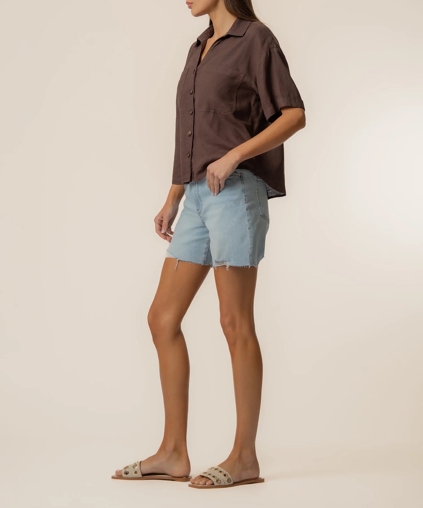 Brianna Boxy Linen Shirt