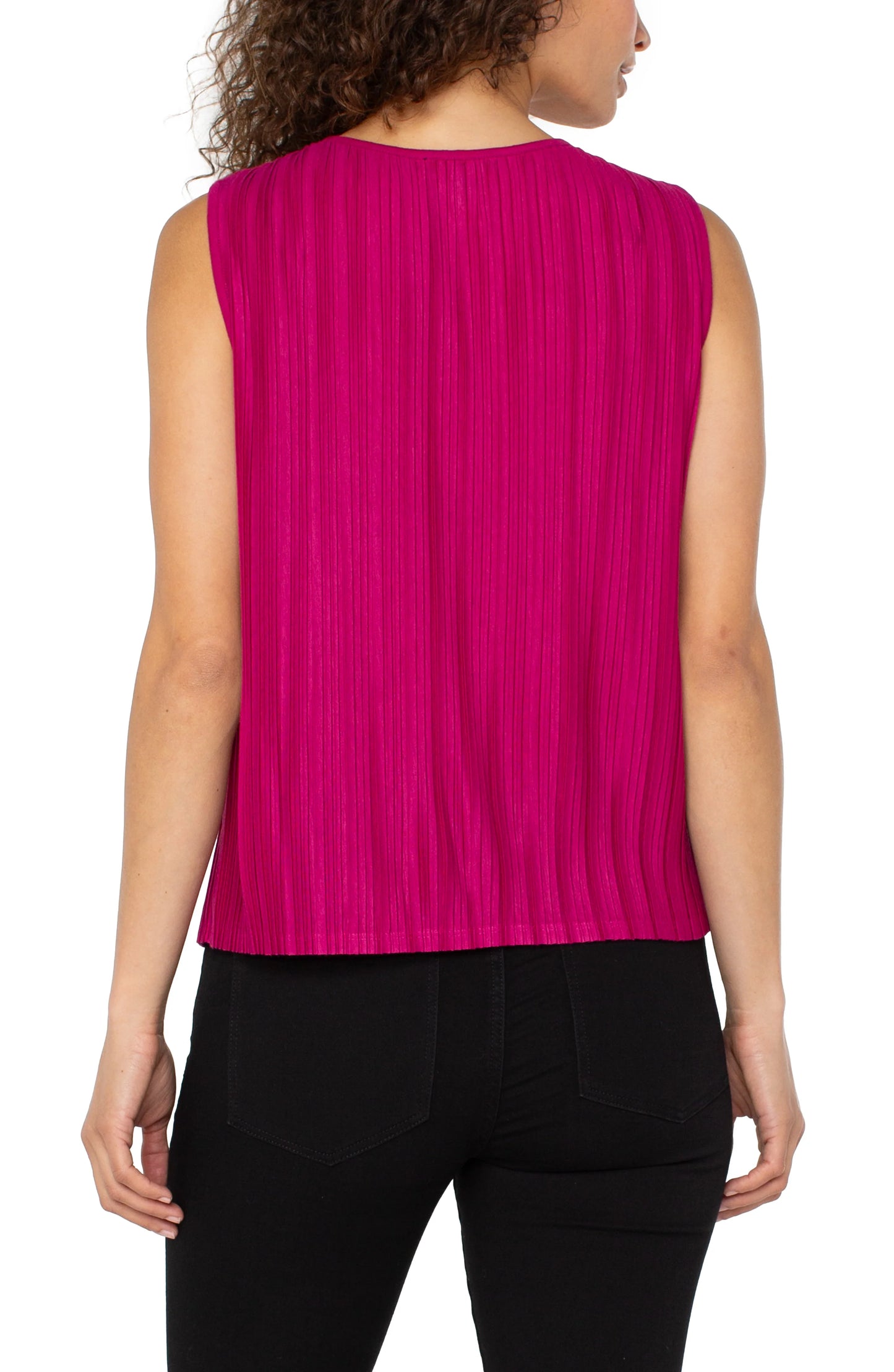 Sleeveless Crew Neck Knit Top