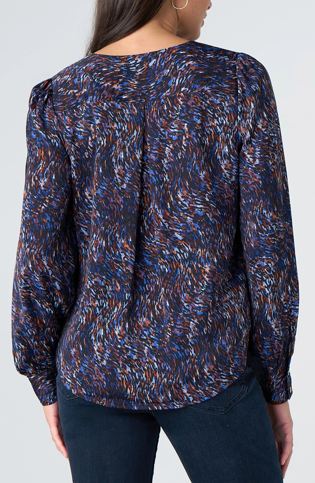 Long Sleeve Woven Blouse