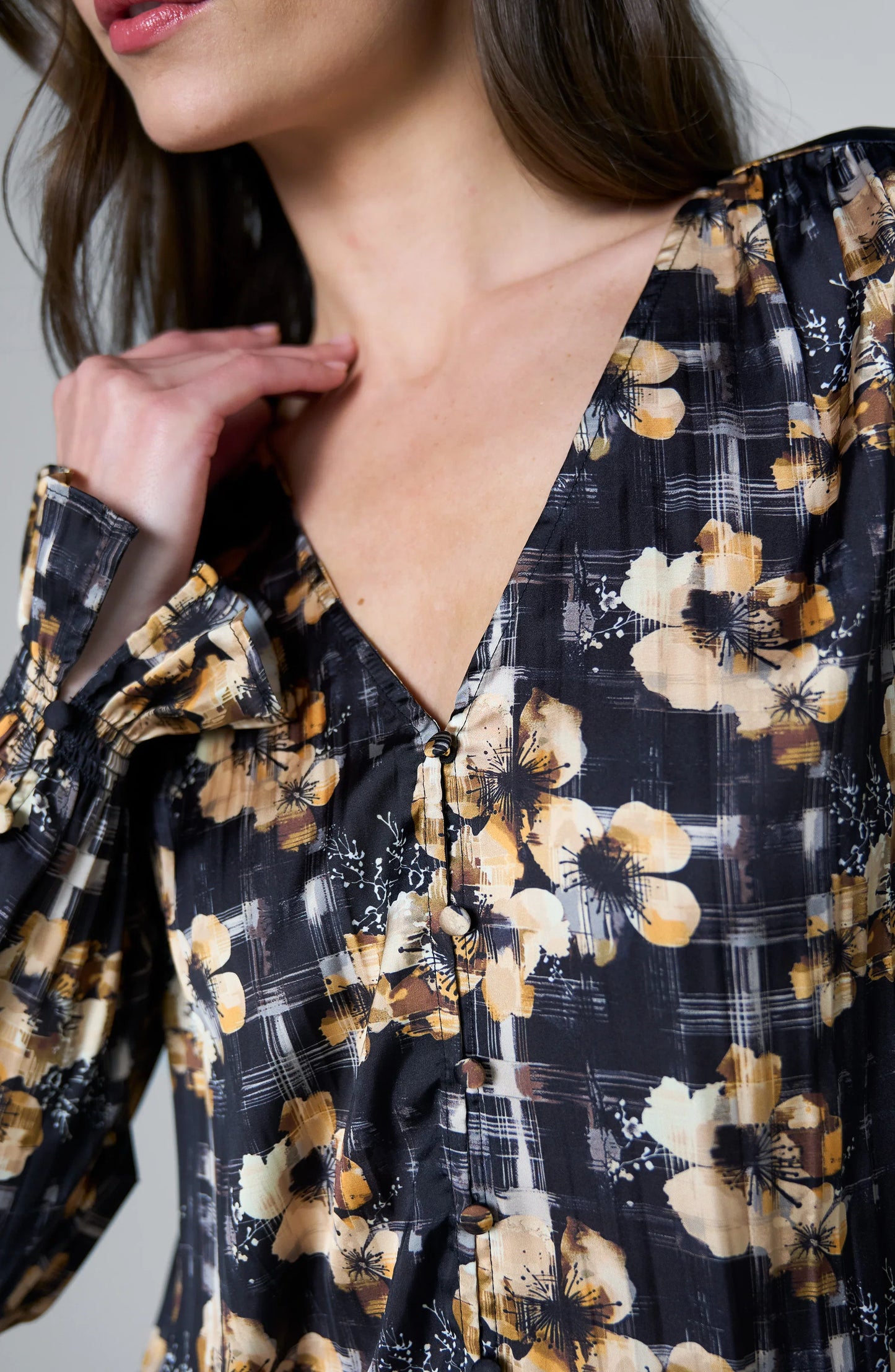 Long Sleeve Top with Smocking