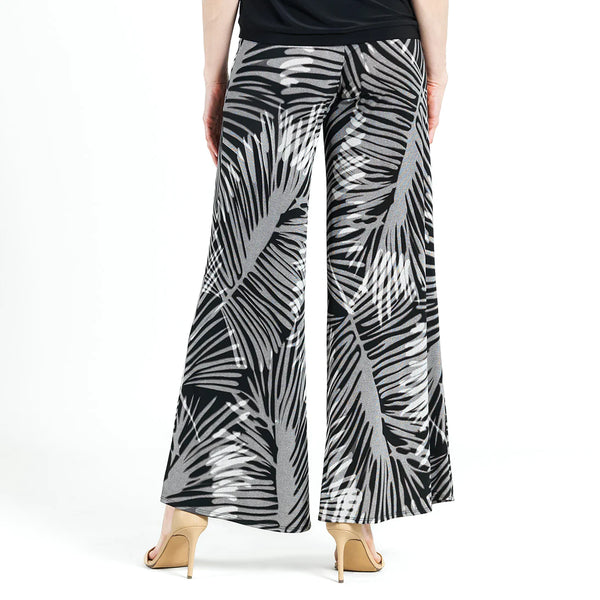 Palm Leaves Soft Knit Palazzo Pant
