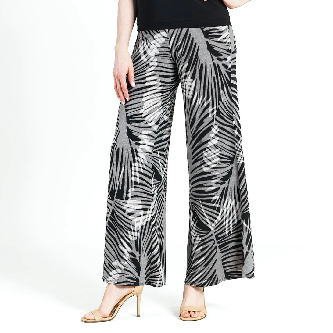 Palm Leaves Soft Knit Palazzo Pant