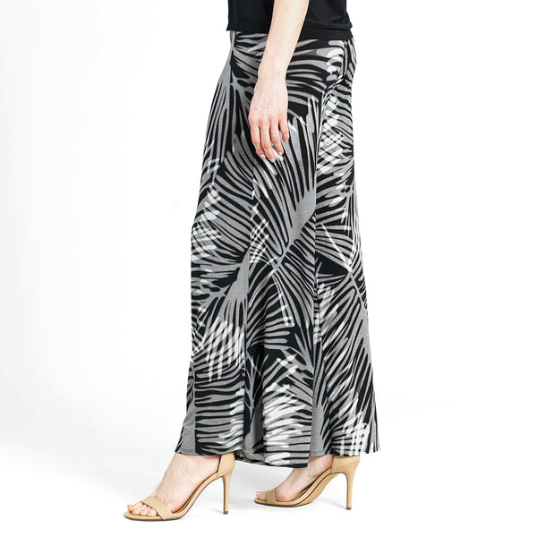 Palm Leaves Soft Knit Palazzo Pant